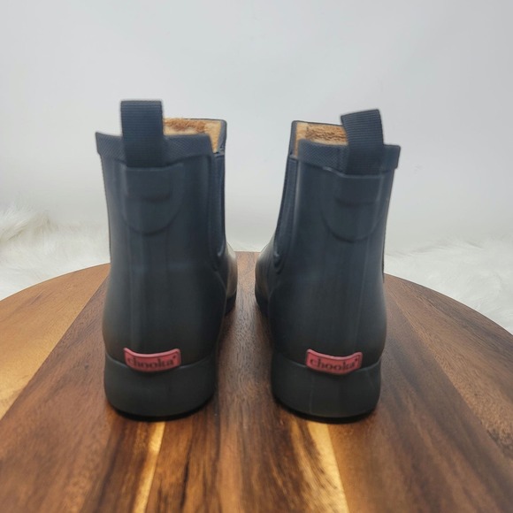 Chooka Plush Waterproof Bainbridge Chelsea Black Ankle Boot 8 - Picture 3 of 8